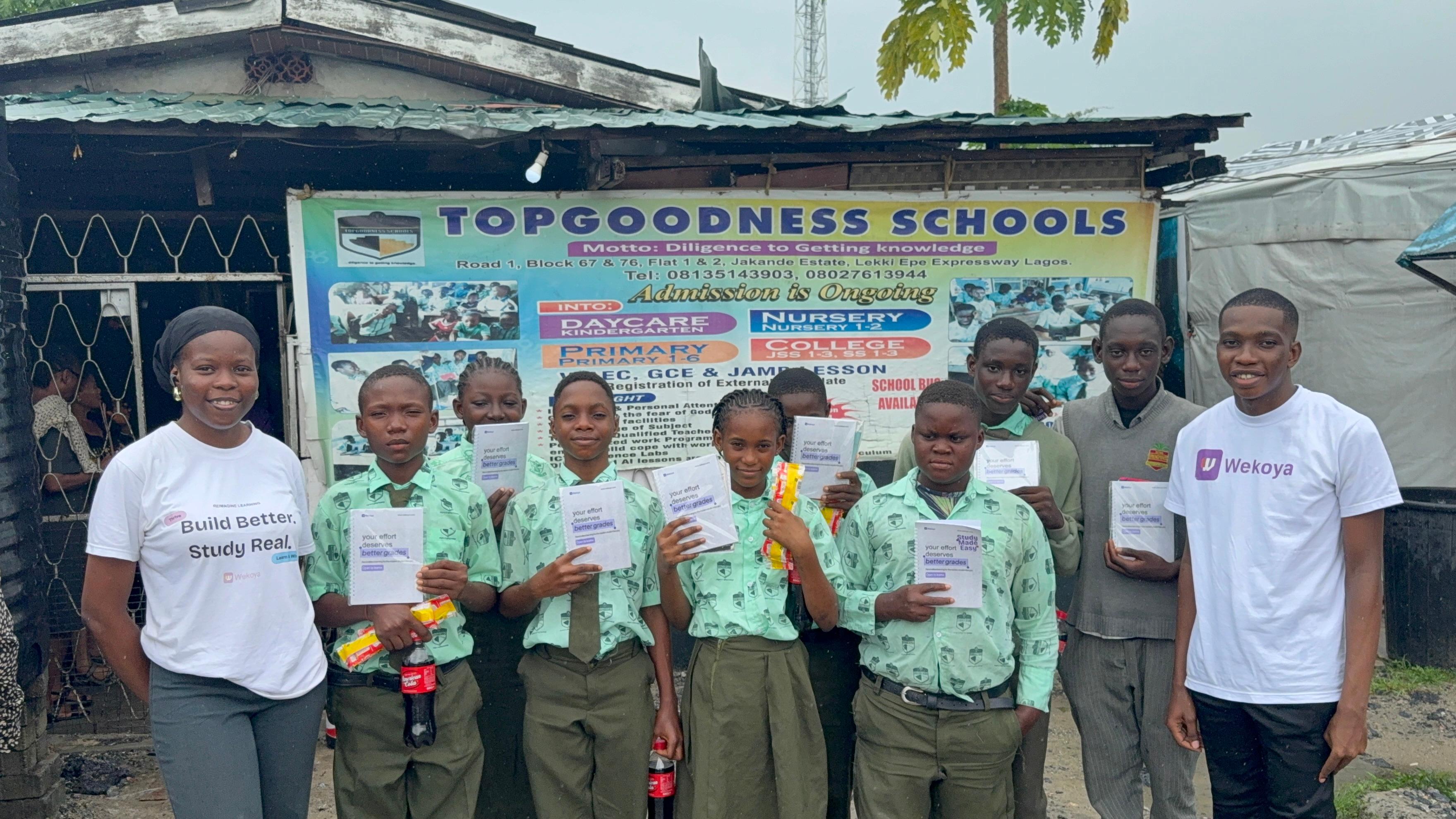 Wekoya team photo from school visit